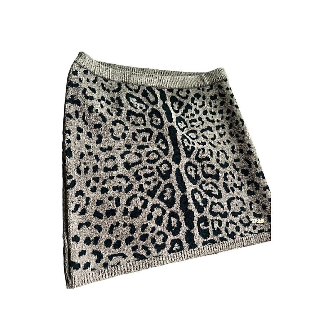 SER.O.YA GIANNA MINI SKIRT CHEETAH PRINT, PULL ON, THICK TEDDY MATERIAL, MEDIUM - Picture 2 of 4